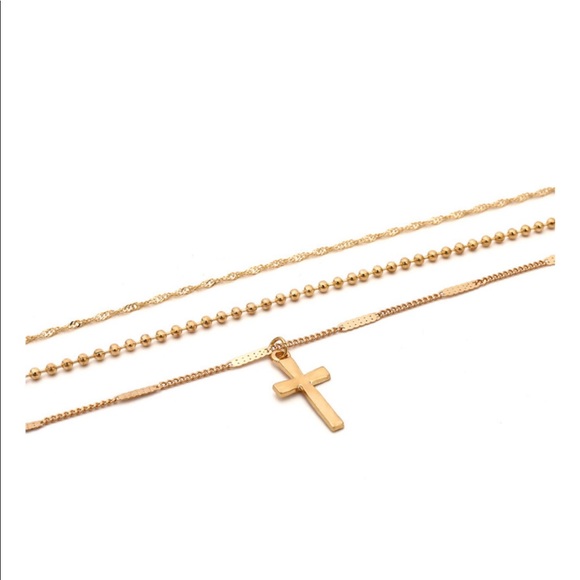 Multi layered chain link blessing necklace - Picture 4 of 5